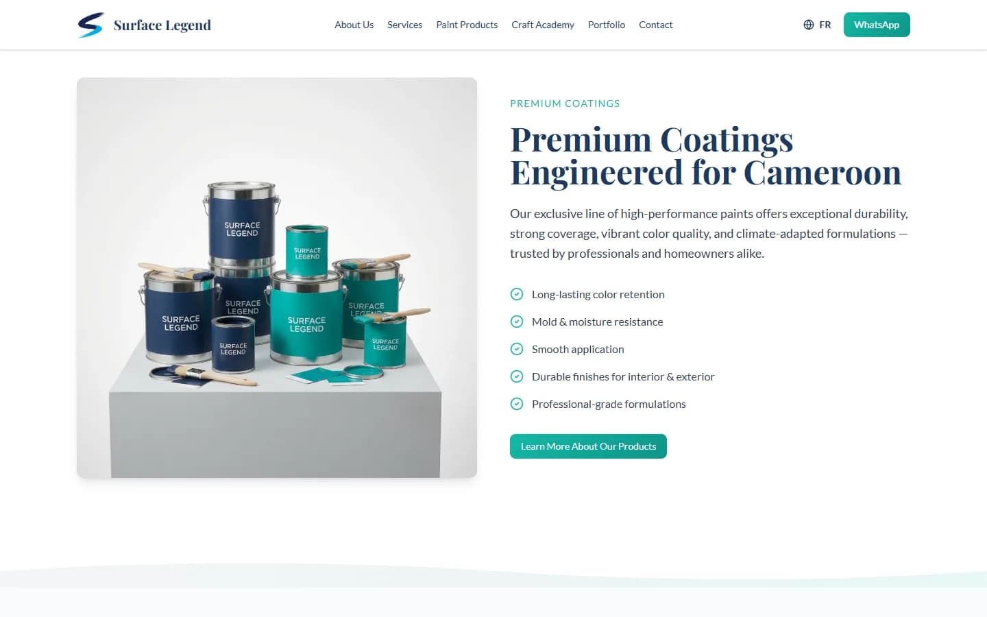 Gamme de peintures Surface Legend : des revêtements haut de gamme conçus pour le Cameroun